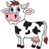 Vache drôle mignonne et cool