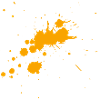 orangefarbener Klecks