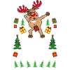 203 Deer Rudolph Dabbing Naked Merry Christmas