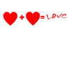 Heart+ Heart= Love