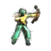 Charge arc bright glowing