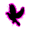 Silhouette silhouette contorno rosa e nero