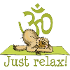 Very relaxed yoga sloth