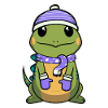 Cute animal baby iguana