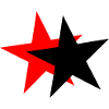 Sterne - schwarz rot