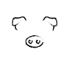Animal head pig