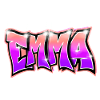 Graffiti Tag Name EMMA Pink