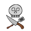 Skull knife chef