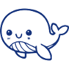 Sweet whale gift idea blue