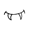Vampire teeth, cartoon