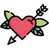 Coeur avec flèche, idée cadeau