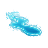 Water current bright glowing
