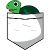 Schildkröte in der Hemdtasche