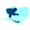 Skiers skiing