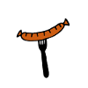 Bratwurst fork