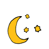 Lune et étoiles