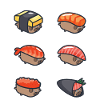 Mignon Sushi Carlin drôle