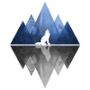 Wolf Abstract Geometry Nature Mountains