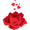 Rose and hearts