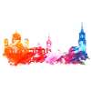 Bern Bunt Skyline Geschenkidee Poster