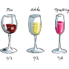 Glasses with wine