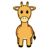 Süßes Tier Baby Giraffe