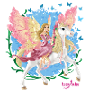 Rampant bayala Feya monte sur Pegasus