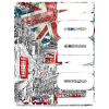 London Collage: Flags, Buses & Bricks