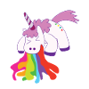 Kotzendes Einhorn Regenbogen