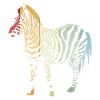 Buntes Streifen Zebra