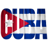 Cuba flag typography