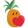 Cute Pineapple with Heart