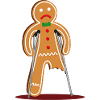gingerbread man hurt (red)