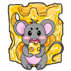 Mouse Cheese Cartoon Gift Mouse
