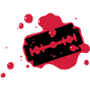 Rasierklinge mit Blut