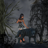 Awesome fairy with wolf