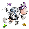 Diving Cow Cartoon Shirt