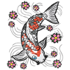 Koi fish carp pond