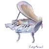 weißes Klavier