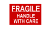 fragile handle with care red