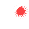 Karate Kick Silhouette mit roter Sonne