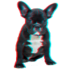 3D French bulldog