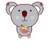 Sweet koala eating