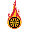 feuer zielscheibe brennen flammen heiss verein log