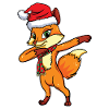 Fuchs Weihnachten Dabbing Tanz Geschenk
