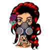 Femme rousse poilue avec