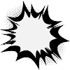 Comic speech bubble explosion