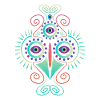 Psychedelics Vogelmuster Geschenkidee
