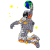 Dunking basketball astronaut space gift
