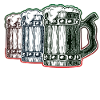 Full beer mugs